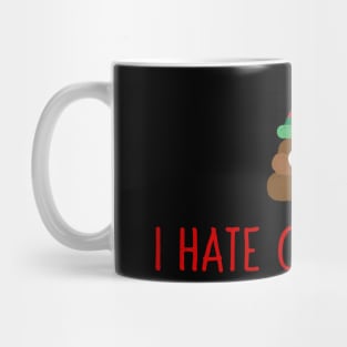 Funny Emoji I Hate Christmas Mug